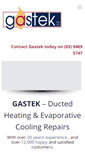 Mobile Screenshot of gastekheatingcooling.com.au