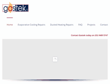 Tablet Screenshot of gastekheatingcooling.com.au